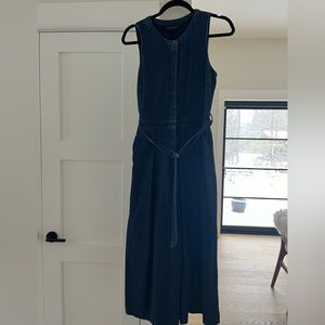 Banna republic denim one piece jumper with belt